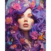 MBNTJHT Paint by Numbers Kit for Adults,Flower & Girl Paint by Number for Beginners,Unframed Oil Painting Kits for Home Wall Decor 16 X 20 Inch