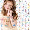 34 Sheets Mermaid Temporary Tattoos for Kids,102Pcs Mermaid Tattoo Stickers,Sea Animal Fake Tattoos Waterproof Tattoo Sticker Decor for Boys and Girls Party Favors Supplies
