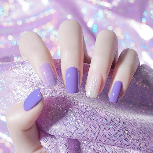 VENALISA 15ml Purple Gel Nail Polish, Lavender Gel Polish Violet Purple Dark Color Soak Off UV LED Nail Gel Polish Nail Art Starter Manicure Salon DIY at Home, 0.53 OZ