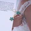 Sttiafay Vintage Emerald Flower Drop Earrings Green Crystal Flower Earrings Cz Flower Dangle Earrings Gold Huggie Hoop Earrings Jewelry for Women and Girls