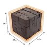 Original 3D Wooden Brain Teaser Puzzle: Engaging 3D Puzzle Box for Kids 8-12 & Adults, Desk Toys Delight, Challenging Games & Wooden Puzzles for Adult Brain Boost (Brown)