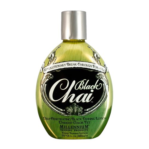 Millennium Tanning Black Chai Tanning Lotion with Bronzers, Essential Oils, & Extracts (13.5 Ounces)