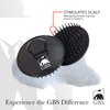 G.B.S Head Shampoo Scalp Massager Brush and Soft Palm Pocket Comb for All Hair Types, Pack of 3 (1 Black and 2 Gray) Made in U.S.A