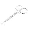 ZIZZLON Cuticle Scissors Extra Fine Curved Stainless Steel Eyebrow Scissors, Professional Grooming Scissors for Beard, Nose Hair, Eyelash, Mustache, Dry Skin - Manicure Scissors