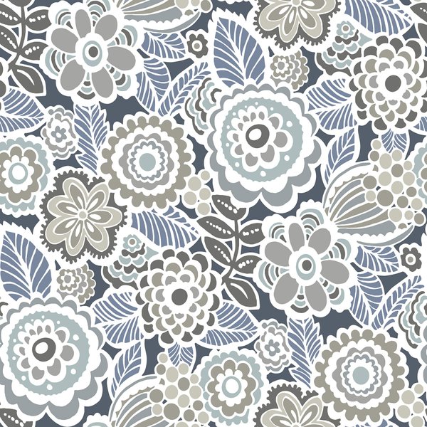 NuWallpaper NUS3160 Dream On Navy Peel & Stick Wallpaper, Blue