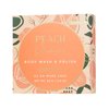 LWYA Peach Please Body Wash and Polish - Exfoliating Body Scrubber with Loofah Sponge - Shower Sponges for Women - Peach - 3 oz