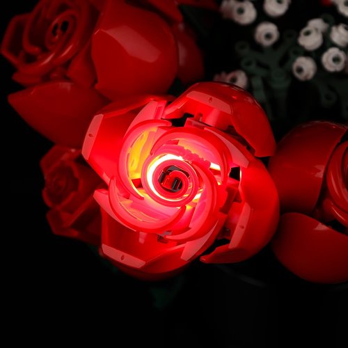 SIROD [ONLY Light Kit Included] LED Light Kit for Icons Bouquet of Roses, Lighting Set Designed for Lego 10328 Artificial Flowers Building Blocks Model