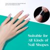 Beetles Gel Nail Tips 500Pcs Medium Square Pre Shaped Clear Full Cover False Nails for Gel Art Polish Soak Off Lamp Nail Extensions Acrylic Press on Nail Tips