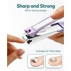 MR.GREEN Nail Clippers with Nail File,Anti Splash Nail Clipper Set for Thick Nails,Medical Grade Stainless Steel Professional Nail Cutter,Sharp and Durable fingernail Clipper for Men and Women(Purple)