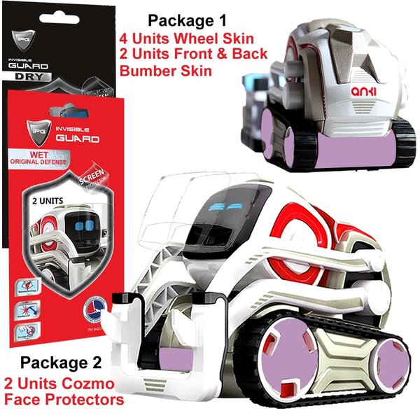 IPG for Cozmo Robot Face Screen Guard Decoration KIT Include Wheels&Body Set 7 Units Decals+2 Units Screen Protector (Lilac)