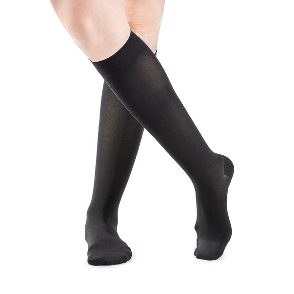SIGVARIS SOFT OPAQUE 840 Women's Closed Toe Calf Compression Socks 15-20mmHg