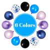 Black Purple Blue Balloon, 60 PCS Outer Space Balloons, Metallic Navy Blue Purple Black Balloons Pearl Purple Blue Confetti Latex Balloons for Kids Boys Astronaut Space Birthday Party Decorations