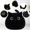 YOMOTREE Cat Stuffed Animal Toy Pillow, Soft Plush Pillow, Black Cat Plush Toy, Gifts for Boys Girls Kids (20cm/7.8in)