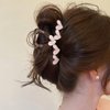 Heart Hair Claws for Women for Thick Hair French Hair Barrettes (Pink)