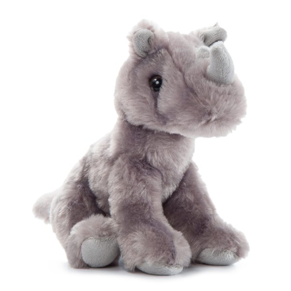 The Petting Zoo Rhino Stuffed Animal Plushie, Gifts for Kids, Wild Onez Babiez Zoo Animals, Rhinoceros Plush Toy 6 inches