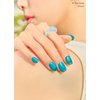 ohora Semi Cured Gel Nail Strips (N Tint Soda) - Blue, Tint, Works with Any UV/LED Nail Lamps, Salon-Quality, Long Lasting, Easy to Apply & Remove - Includes 2 Prep Pads, Nail File & Wooden Stick