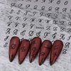 Letter Nail Art Stickers 4Sheets Old English Letter Nail Stickers 3D Self-Adhesive Bronzing Retro English Alphabet Nail Art Decals Supplies Letter Sticker for Nails DIY Manicure Decoration Accessories