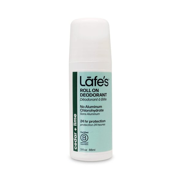 Lafe's Natural Deodorant | 3oz Roll-On Aluminum Free Natural Deodorant for Men & Women | Paraben Free & Baking Soda Free with 24-Hour Protection | Cedar & Lime - Formerly Fresh | Packaging May Vary