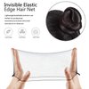 Hair Nets Invisible Elastic Edge Mesh and U Shaped Pins Set, 50 Pieces 50 cm Individual Package Invisible Hair Nets, 40 Pieces U Shaped Pins for Ballet Bun, Sleeping, Women and Wig(Black)
