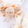 Pokinge 4pcs Cute Girls Accessories bow pearl tassel hair claw Plush Hair Claw wild plush big catch clip Lucky Cat Head Rope Elastic Rubber Bands Hair Rope