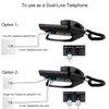 Ornin 2-Line Corded Telephone Systems for small business and house, Desk phone Only (Black)
