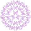 PAGOW 30pcs Butterfly Lace Trim, Double Layers Organza Fabric Embroidery Sewing Craft Decor Applique Patches for Wedding Bride Hair Accessories Dress Decoration (Purple)