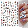 8 Sheets Blue and White Porcelain Nail Art Stickers Decals Self-Adhesive Pegatinas para Uñas Retro Elements Tiger Lion Dragon Flowers Design Manicure Tips Nail Decoration for Women Girls