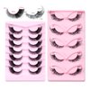 2-Pack Handmade False Eyelashes - False Eyelashes Wispy Fluffy Cat, Versatile Styles for All Eye Shapes - Ultra-Comfortable Wear for Everyday Glam