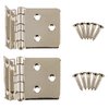Sellers Nickel Plated Offset Cabinet Hinges | Pack of 2 | Hoosier Type Cabinet Reproduction Hardware | UA-228-HPN