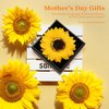 MOKOQI Sunflower Gifts for Women Artificial Sunflower Gifts for Her Mom Girlfriend Wife with Necklace in 100 Texts I Love You on Mother's Day Birthday XMS Present