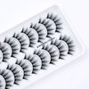 3D Clear Band False EyeLashes Natural Look Cat Eye Wispy Fake lashes Short Supernatural Cross Soft Reusable Lashes 7 Pairs-Happy Heartbeat(No.203)