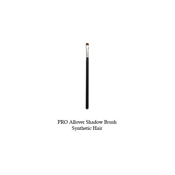 Tootloo Professional High PRO Allover Shadow Brush 2-Tone (Dark and a Darker Brown) Synthetic Bristles 6" Black Wooden Handle. For eye shadow, blush, powder, foundation, and lips. (Black)