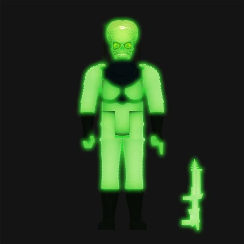 Super7 Mars Attacks Martian The Invasion Begins (Glow) - 3.75" Mars Attacks Action Figure with Accessory Vintage Collectibles and Retro Toys