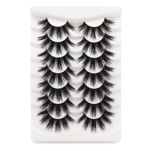Fyonas False Eyelashes Pack 6D Super Fluffy Faux Mink Lashes Long Dramatic 20MM Comfortable Luxury Volume Eye Lashes 7 Pairs Pack