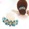 2 PCS Flower Bridal Hair Comb Rhinestone Barrette Hairpin for Women Decorative Chinese Style Hair Clips Hair Accessories