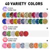 40 Colors Body Glitter, Face Glitter, Makeup Section Glitter Gel, Daylight Gel and Glow in The Dark Glitter Gel for Body, Face,Hair, Eyeshadow, Glitter for Festival, Rave, Party