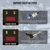 QPKING Car Fuel Injector Signal Generator,GDI Fuel Injection System Cleaners,Fuel System Cleaning Assistant Fuel Injector Cleaner for 12V Standard Injector/75V High Volt Injector Simultaneously