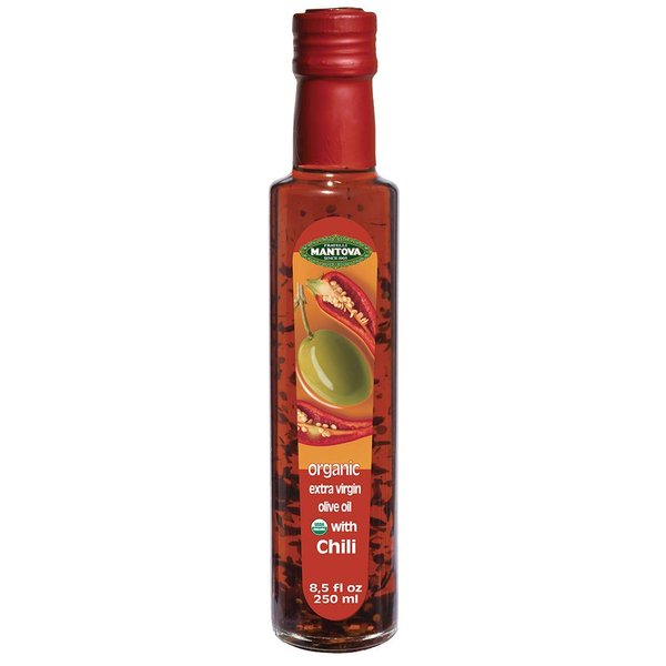 Mantova Organic Chili Flavored Extra Virgin Olive Oil, 8.5 Fl Oz