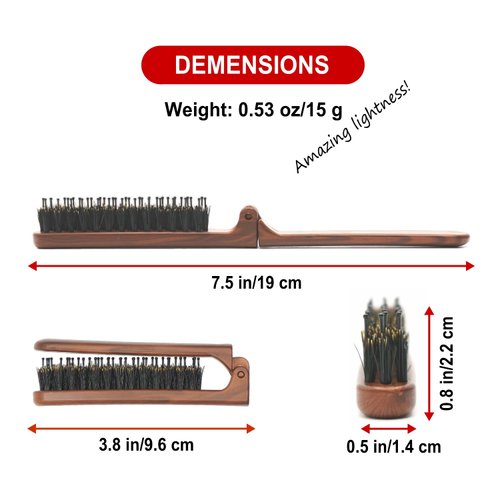 VESS Excel Mix Slim Compact Foldable Hair Brush EXC-630