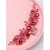Brihasory Bride Wedding Hair Comb Rhinestone Bridal Hair Accessories Flower Hair Piece Party Prom Valentine Day Side Comb Crystal Hair Clips for Women and Girls Hair Decoration(Red)