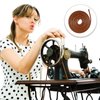 4 Pieces Treadle Sewing Machine Belt 72 x 3/16 Inch Sewing Machine Leather Belt with Hook Cow Leather Belt Replacement Sewing Machine Accessories Parts for Universal Pedal Sewing Machines