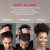 PuffCuff | Junior 3" Hair Clamp | For All Natural Thick, Curly, Kinky, Textured, Locs, or Braided Hair | Painless, Damage-Free Styling Tool | Black | 1 Piece