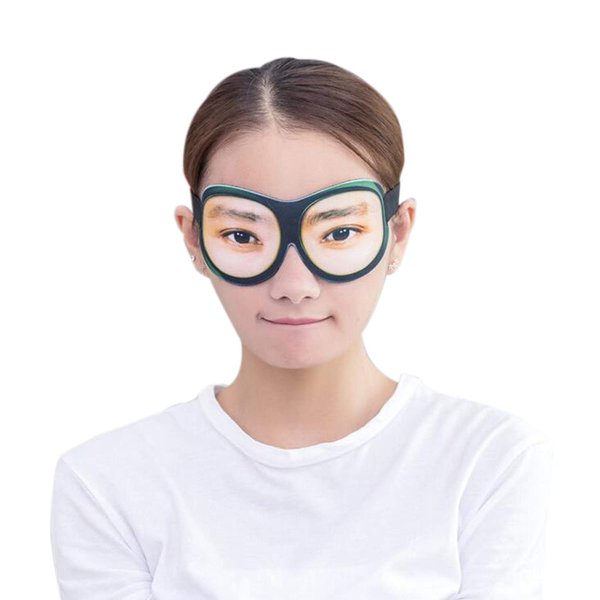 Honbay 3D Funny Eyeshade Soft Sleep Eye Mask with Adjustable Head Strap for Travel, Game, Party, Rest, Sleeping, etc (for Man) Black