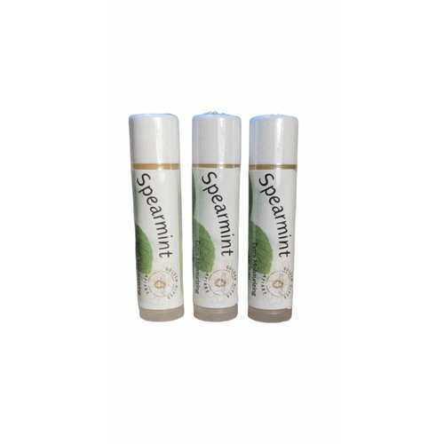 Golden Hives Apiary Moisturizing Lip Balm With Raw Beeswax & Organic Cocoa Butter - Spearmint (Pack of 3)