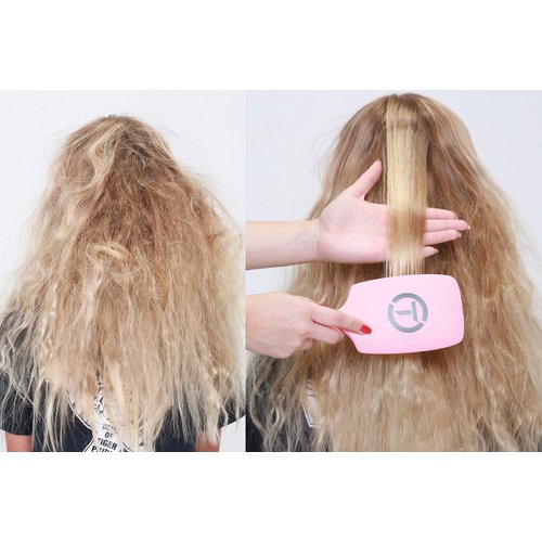 Tion Detangler Paddle Wet Hair Brush Set Black & Pink by Tion for wet hair and dry hair | TionHair