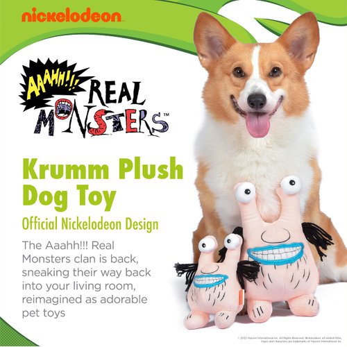 Nickelodeon for Pets Aaahh!!! Real Monsters Krumm 6" Plush Toy for Dogs | NickRewind 90s Krumm Real Monster Plush Dog Toy | Aaahh! Real Monsters Toys for All Dogs, Official Dog Toy Product (FF14778)