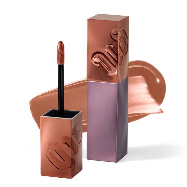 URBAN DECAY Vice Lip Bond Glossy Longwear Liquid Lipstick (Safe Word - Sandy Nude), Transfer-proof, Smudge-proof, Bold Longwear Shades Up to 16HR Wear, Vegan, Cruelty-free - 0.14 fl oz