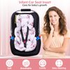 THE KENKYO Car Seat Head Support Infant, 2-in-1 Reversible Infant Car Seat Insert for Newborn, Breathable Minky Dot Baby Car Seat Cushion for Strollers, Swings, and Bouncers, Ideal Shower Gift