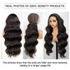 IWISH 220% Density Full 13x6 Body Wave Lace Frontal Wigs Human Hair Virgin Body Wave 24Inch 13x6 HD Transparent Lace Front Wigs 12A Brazilian Human Hair Pre Plucked With Baby Hair