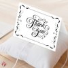 Thank You Greeting Cards and Envelopes – Elegant Fold Over Greetings for Wedding, Christmas, Valentine’s, Bridal Shower, Anniversary – Blank Inside | 5 x 7” (A7 Size) | 25 per Pack